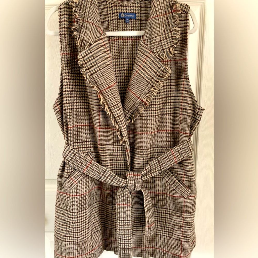 Democracy tweed wrap vest